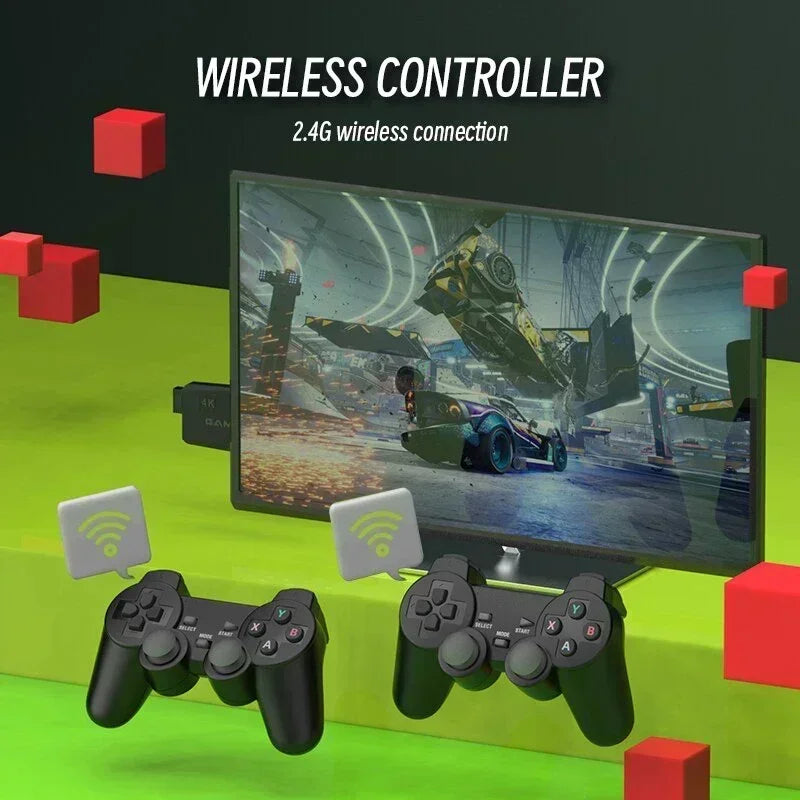 M8 4K Portable Gaming Console Wireless Controller Retro Gamepad Direct TV Connection Portable Game Player