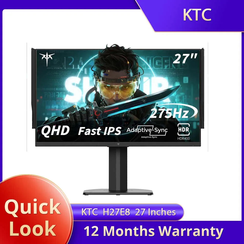 KTC H27E8 – 27" 240Hz QHD Gaming Skærm