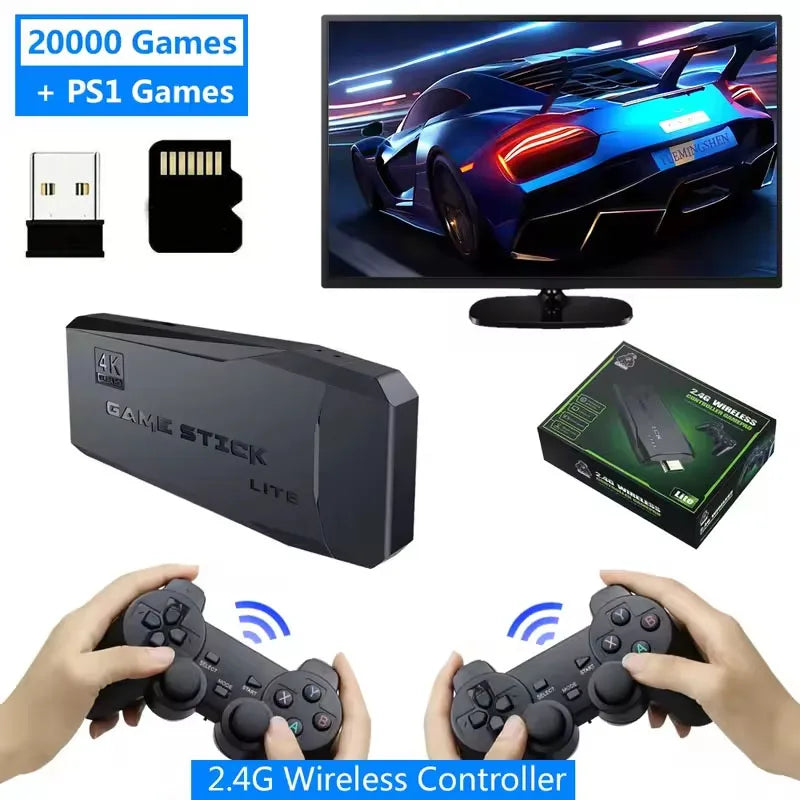 M8 4K Portable Gaming Console Wireless Controller Retro Gamepad Direct TV Connection Portable Game Player